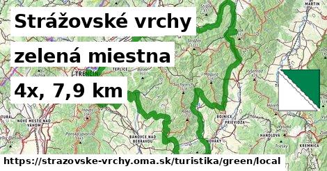 Strážovské vrchy Turistické trasy zelená miestna