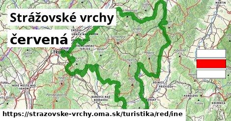 Strážovské vrchy Turistické trasy červená iná