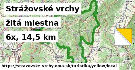 Strážovské vrchy Turistické trasy žltá miestna