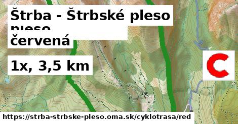 Štrba - Štrbské pleso Cyklotrasy červená 