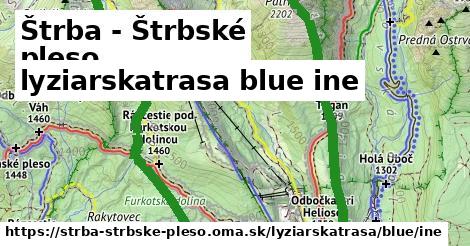 Štrba - Štrbské pleso Lyžiarske trasy modrá iná