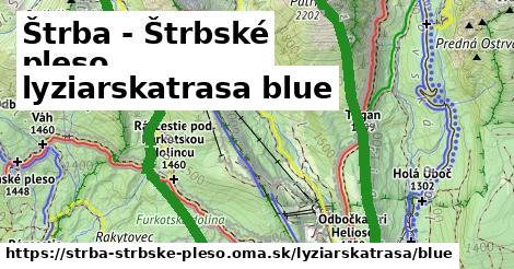 Štrba - Štrbské pleso Lyžiarske trasy modrá 