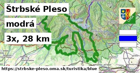 Štrbské Pleso Turistické trasy modrá 