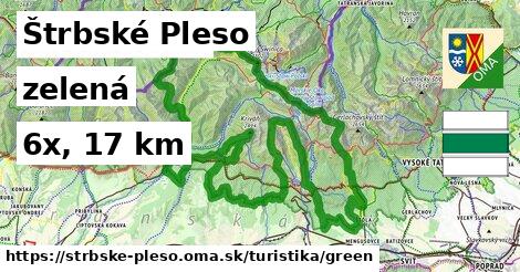 Štrbské Pleso Turistické trasy zelená 