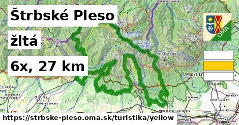 Štrbské Pleso Turistické trasy žltá 