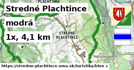 Stredné Plachtince Turistické trasy modrá 