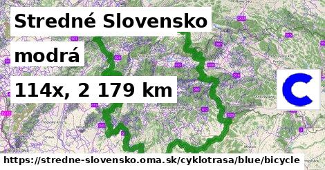 Stredné Slovensko Cyklotrasy modrá bicycle