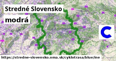 Stredné Slovensko Cyklotrasy modrá iná