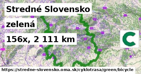 Stredné Slovensko Cyklotrasy zelená bicycle
