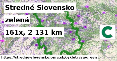 Stredné Slovensko Cyklotrasy zelená 