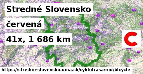 Stredné Slovensko Cyklotrasy červená bicycle