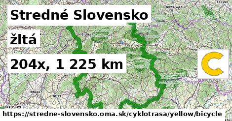 Stredné Slovensko Cyklotrasy žltá bicycle