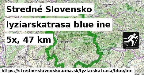 Stredné Slovensko Lyžiarske trasy modrá iná