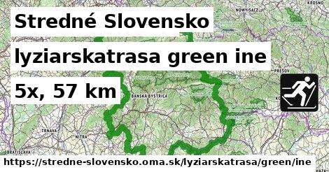 Stredné Slovensko Lyžiarske trasy zelená iná
