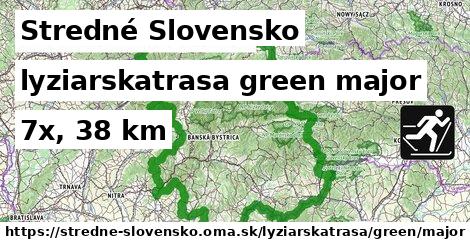 Stredné Slovensko Lyžiarske trasy zelená hlavná