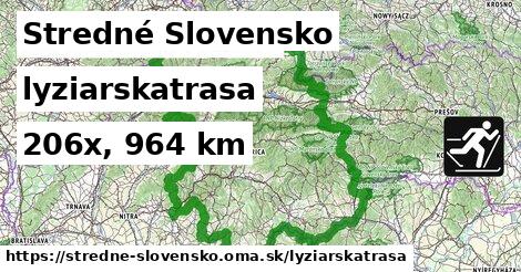 Stredné Slovensko Lyžiarske trasy  