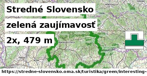 Stredné Slovensko Turistické trasy zelená zaujímavosť
