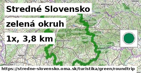 Stredné Slovensko Turistické trasy zelená okruh