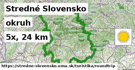 Stredné Slovensko Turistické trasy okruh 