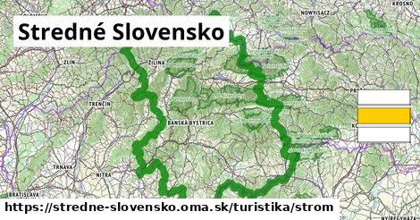 Stredné Slovensko Turistické trasy strom 