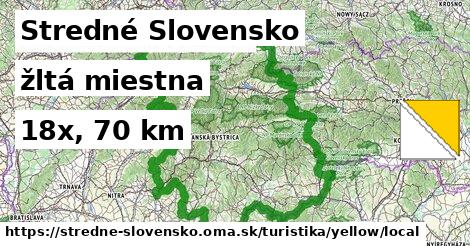 Stredné Slovensko Turistické trasy žltá miestna