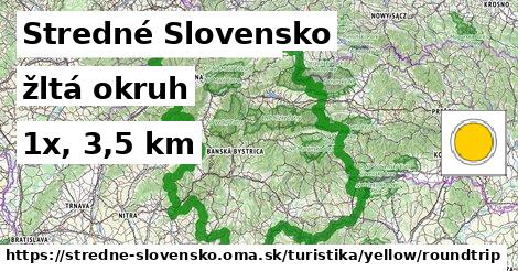 Stredné Slovensko Turistické trasy žltá okruh