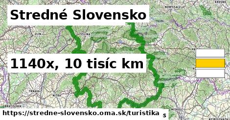Stredné Slovensko Turistické trasy  