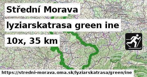 Střední Morava Lyžiarske trasy zelená iná