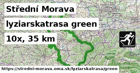 Střední Morava Lyžiarske trasy zelená 