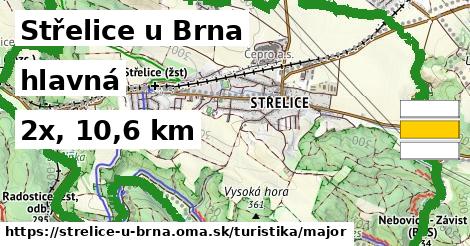 Střelice u Brna Turistické trasy hlavná 