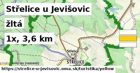 Střelice u Jevišovic Turistické trasy žltá 