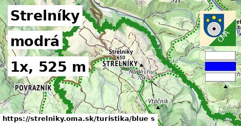 Strelníky Turistické trasy modrá 