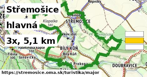 Střemošice Turistické trasy hlavná 