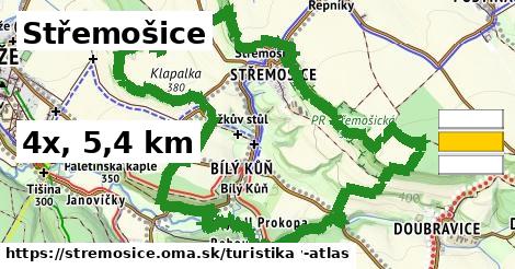 Střemošice Turistické trasy  