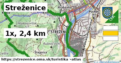 Streženice Turistické trasy  