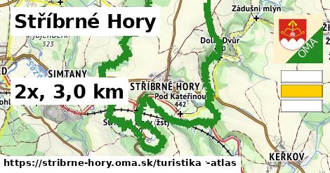 Stříbrné Hory Turistické trasy  