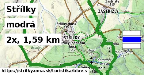 Střílky Turistické trasy modrá 