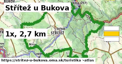 Střítež u Bukova Turistické trasy  