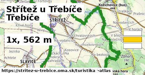 Střítež u Třebíče Turistické trasy  