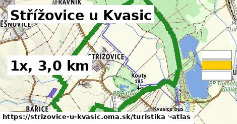 Střížovice u Kvasic Turistické trasy  