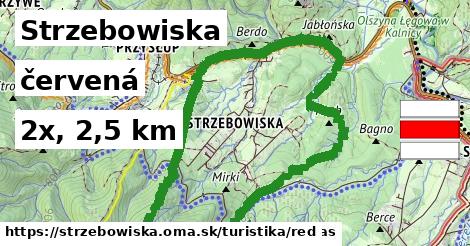 Strzebowiska Turistické trasy červená 