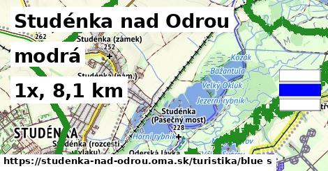 Studénka nad Odrou Turistické trasy modrá 