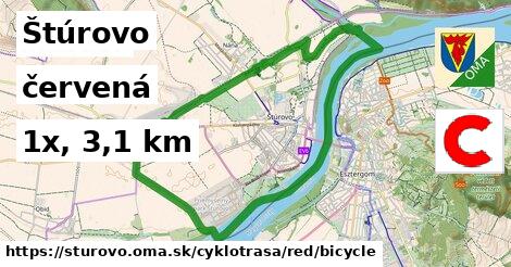 Štúrovo Cyklotrasy červená bicycle