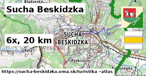 Sucha Beskidzka Turistické trasy  