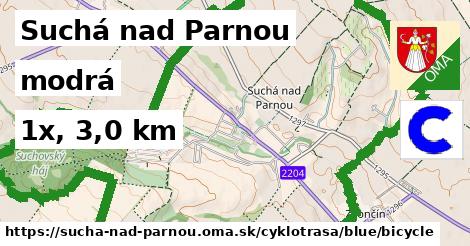 Suchá nad Parnou Cyklotrasy modrá bicycle