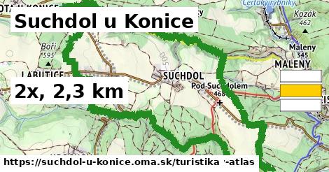 Suchdol u Konice Turistické trasy  