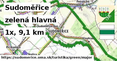 Sudoměřice Turistické trasy zelená hlavná