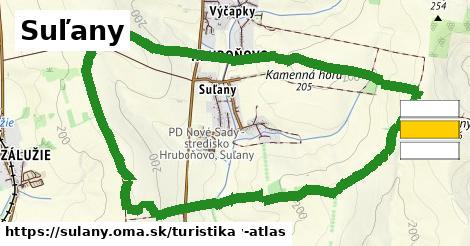Suľany Turistické trasy  