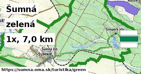 Šumná Turistické trasy zelená 