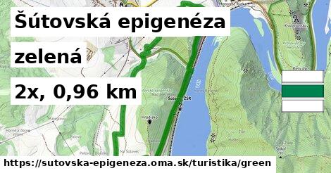 Šútovská epigenéza Turistické trasy zelená 